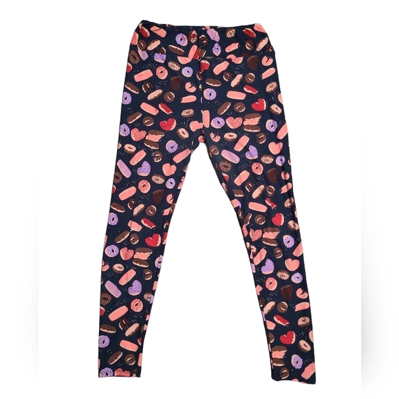 LULAROE donut leggings 12-18 T/C - Picture 2 of 7